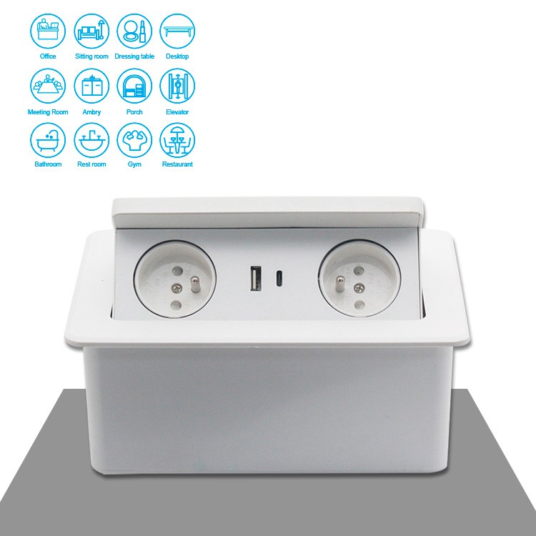 Soft Close Pop Up Desk Socket
